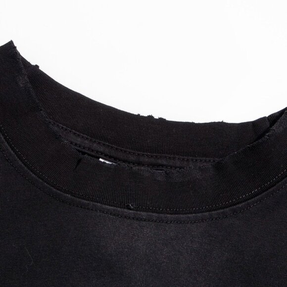 Vetements Black Short-Sleeved T-Shirt With Letter Embroidery - Picture 3 of 7